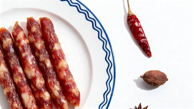 香肠配辣椒八角图片