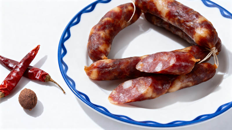 香肠配辣椒胡椒图片