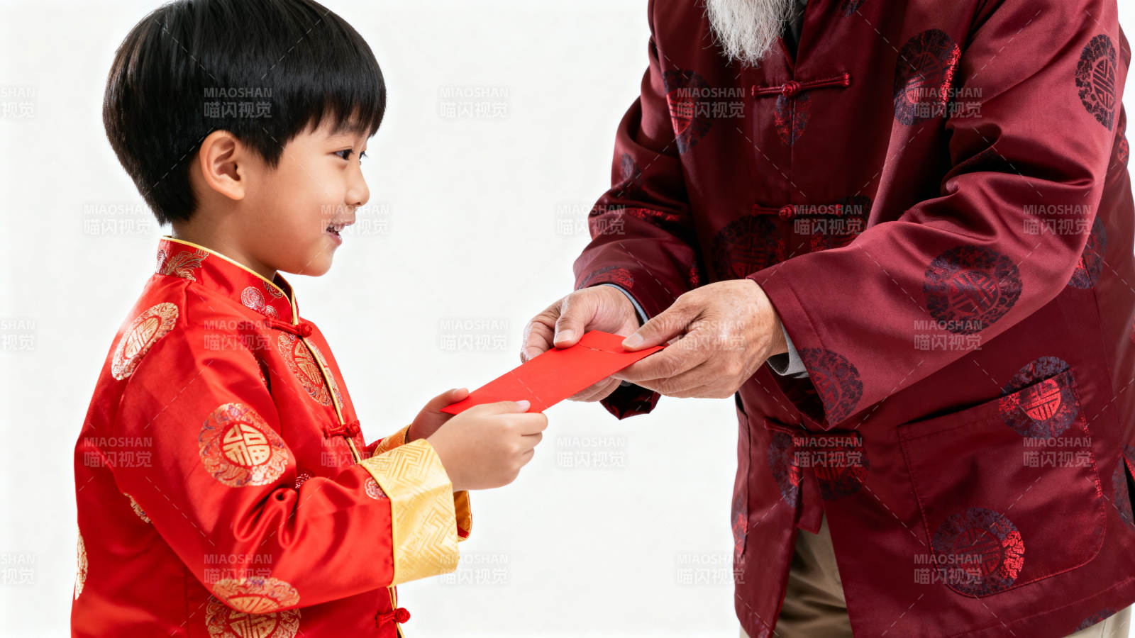 爷爷给孙子红包图片