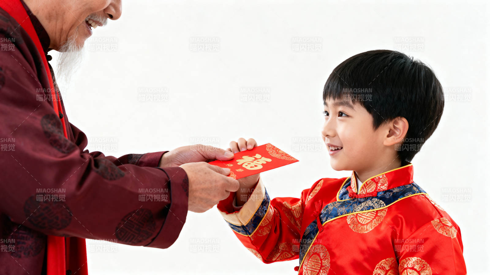 长辈给小孩发红包图片