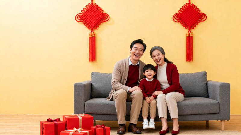 全家福迎新春图片