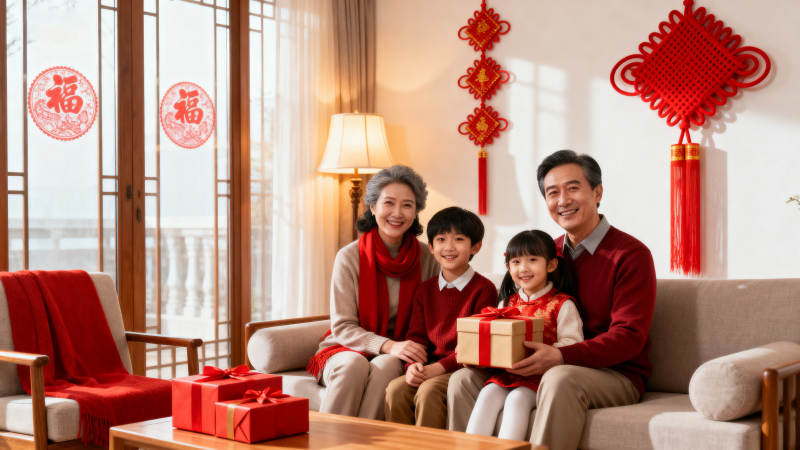 全家福迎新春图片