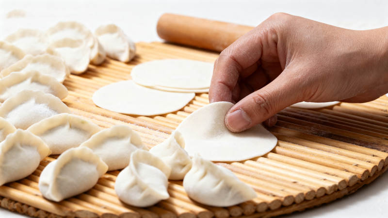 包饺子的制作过程图片