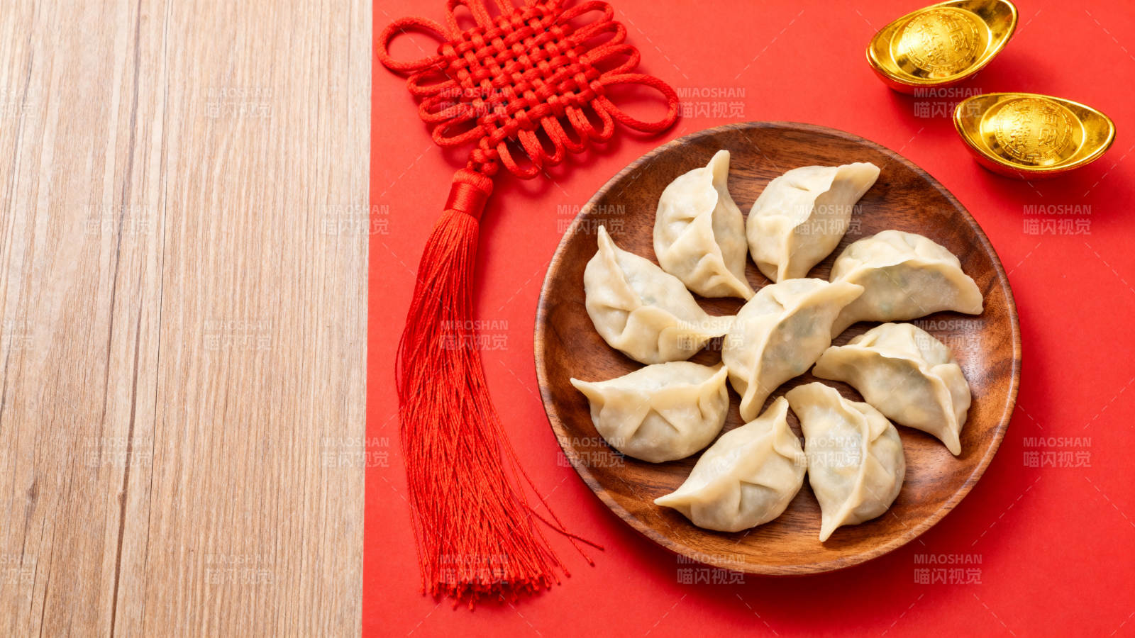 饺子迎春喜庆图图片