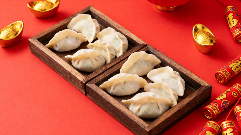 饺子迎春喜庆年图片