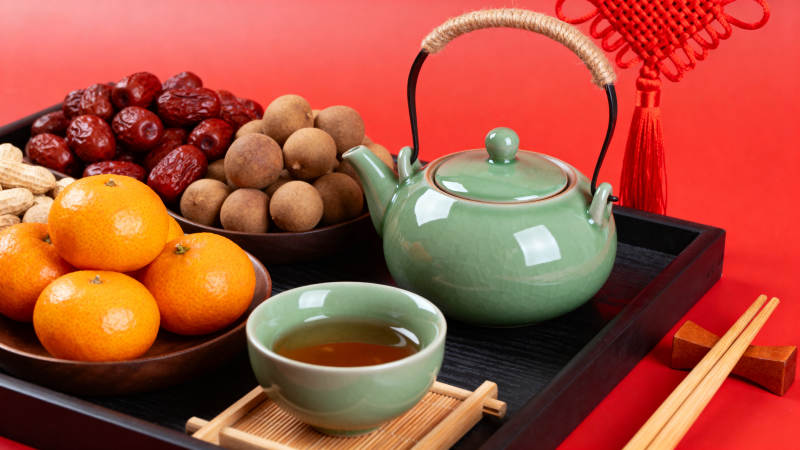 茶香果韵迎新春图片