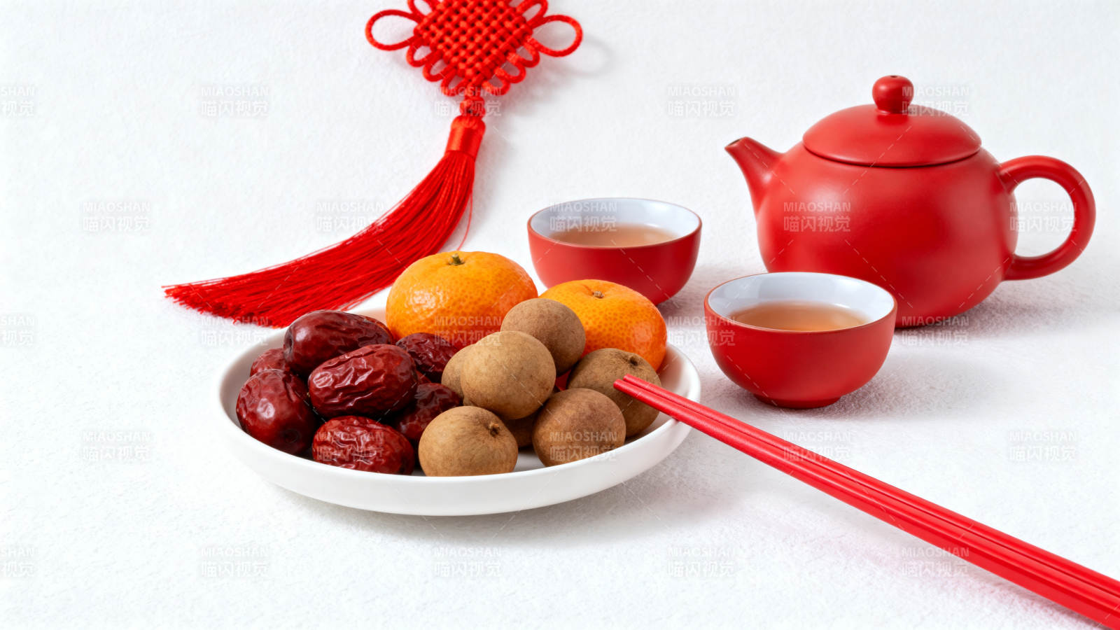 年味茶点摆盘图片