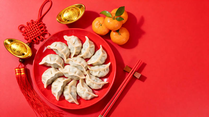 春节饺子喜庆宴图片