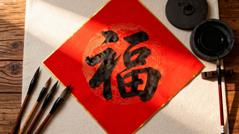福字书法迎新春图片