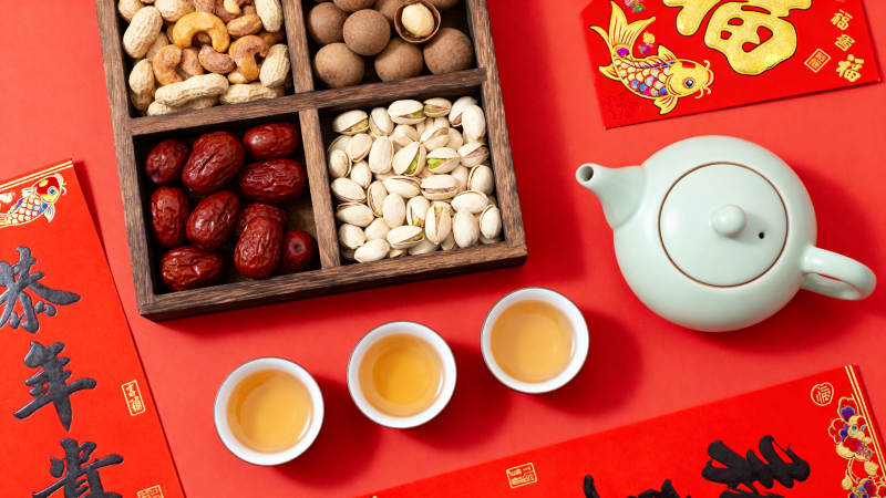 新春茶点迎福年图片