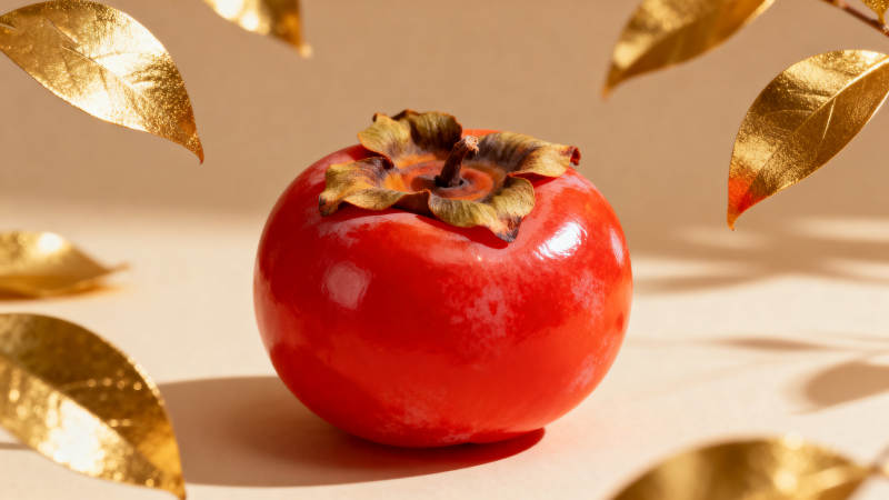 红柿金叶映秋光图片