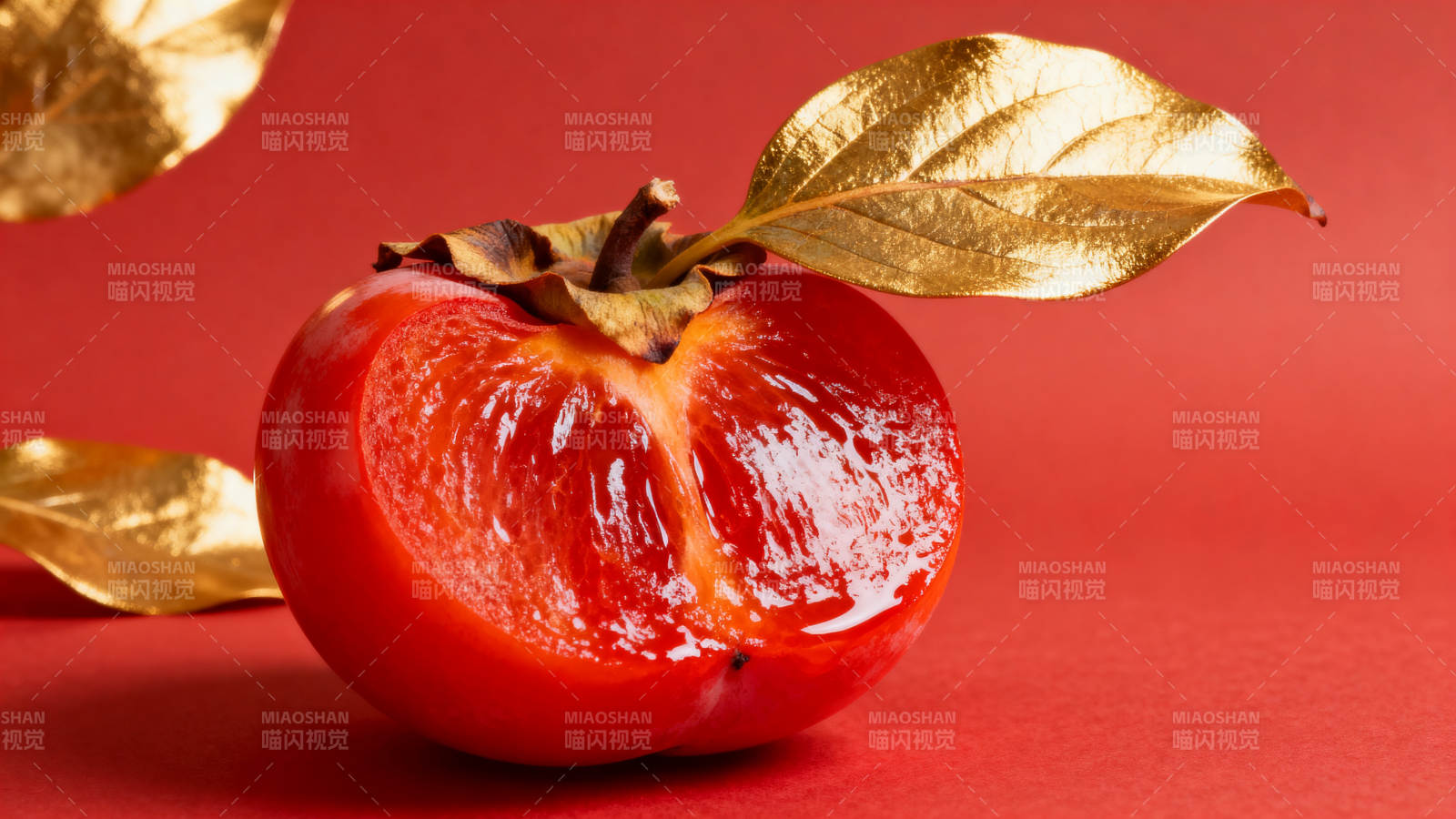 红柿金叶映秋光图片