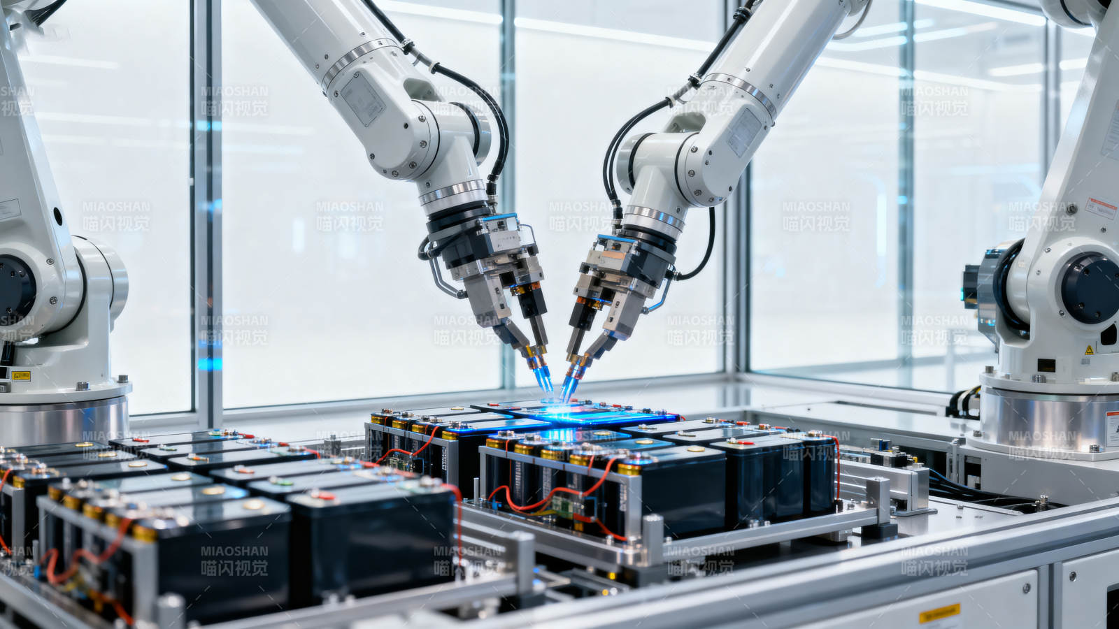 智能机器人焊接电池图片