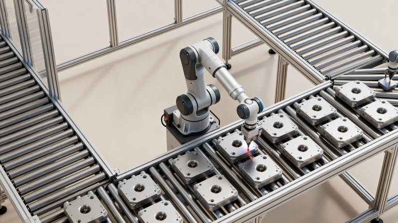 自动化装配线作业图片