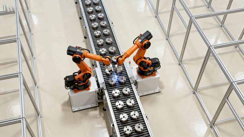 智能机器人装配线图片