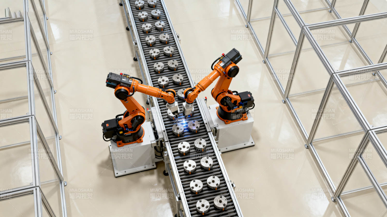 智能机器人装配线图片