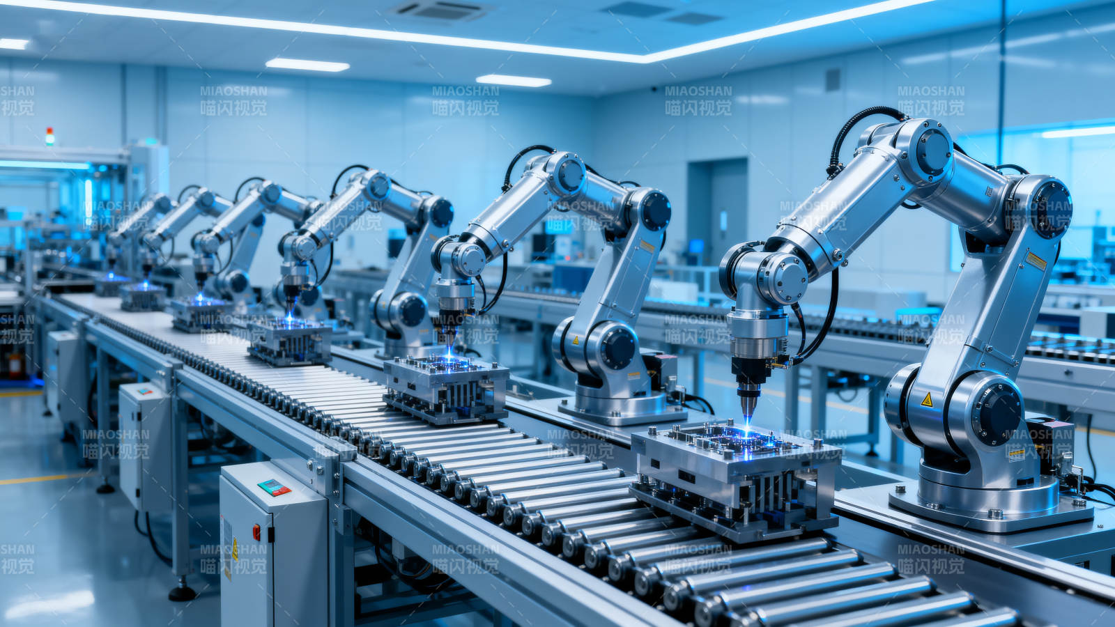 智能工厂自动化生产线图片