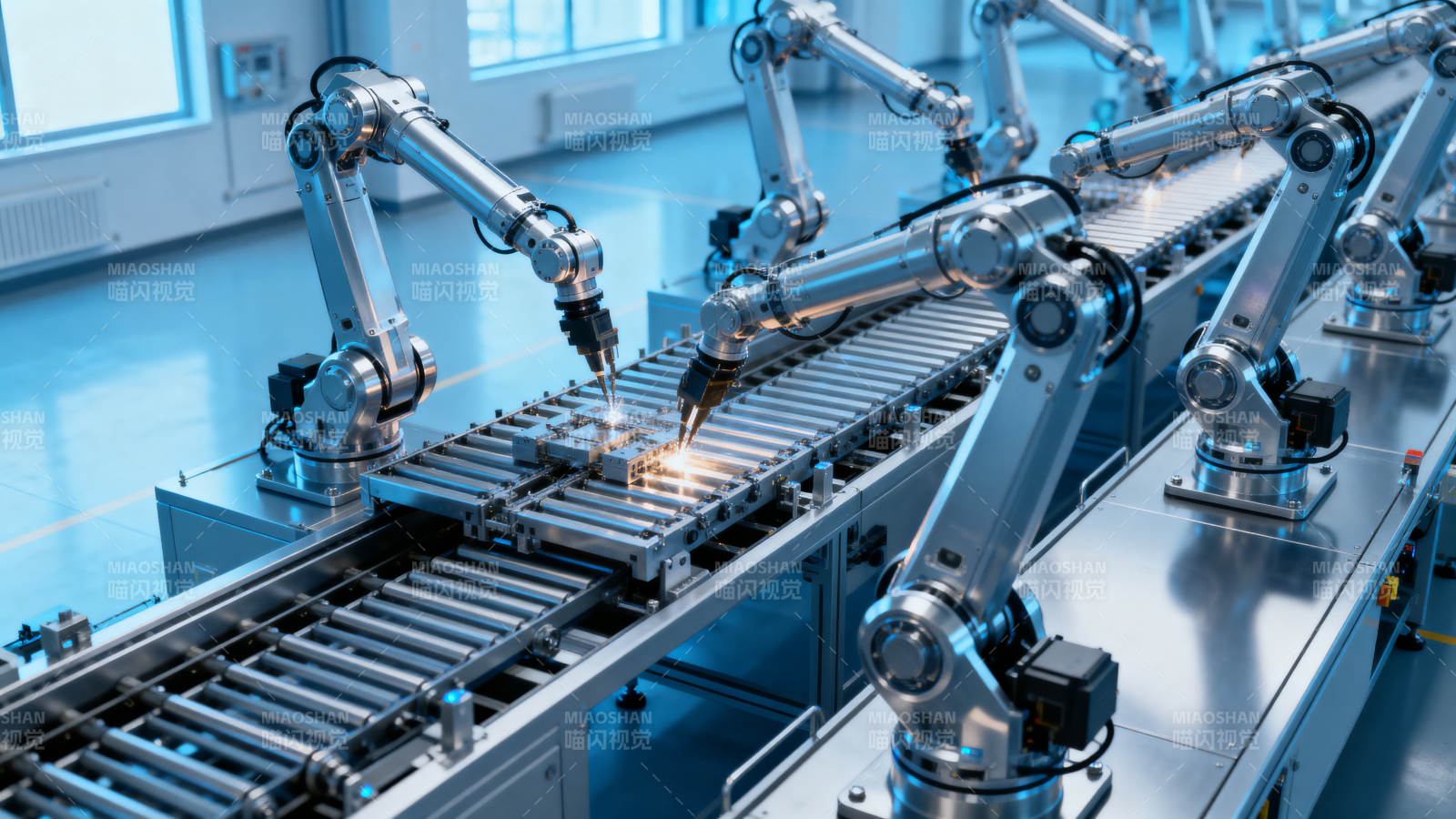 智能工厂机器人作业图片