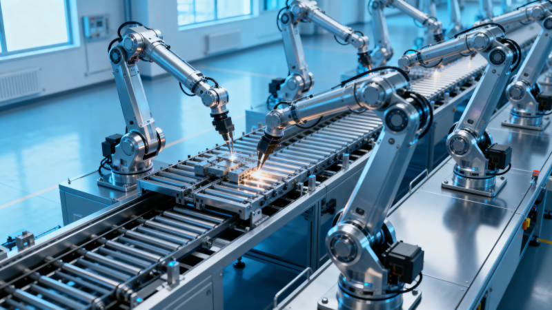 智能工厂机器人作业图片