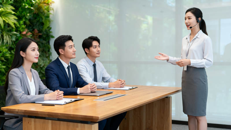 职场会议进行中图片