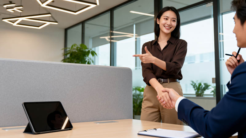 职场握手合作瞬间图片