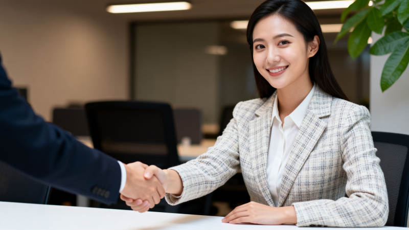 职场握手合作瞬间图片