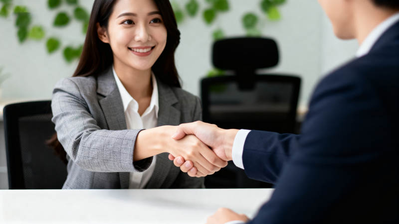 职场握手合作瞬间图片