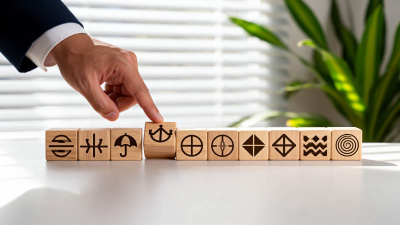 手点木块符号图片