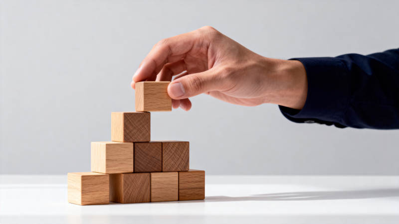 搭建木块金字塔图片