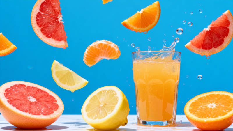 橙汁飞溅 果香四溢图片