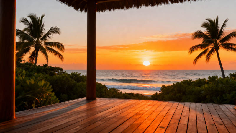 海边日落美景图片