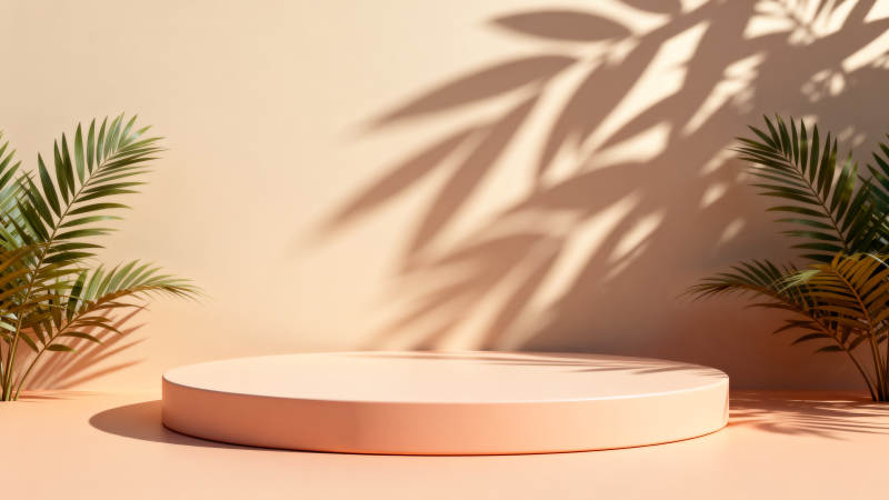 光影棕榈静谧台图片