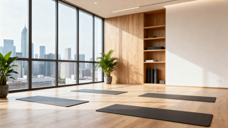 都市瑜伽静谧空间图片