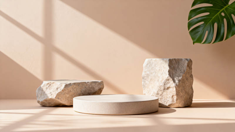 自然光影石台静谧图片