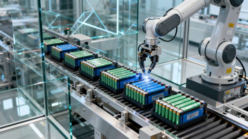 智能工厂电池装配图片