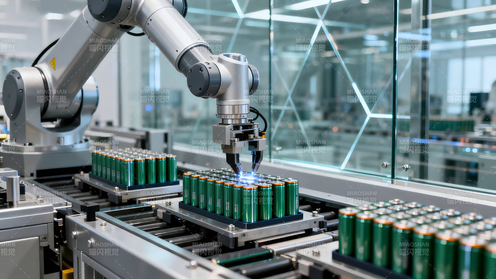 智能工厂电池装配图片