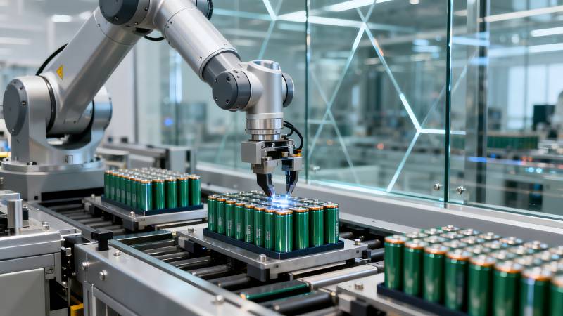 智能工厂电池装配图片