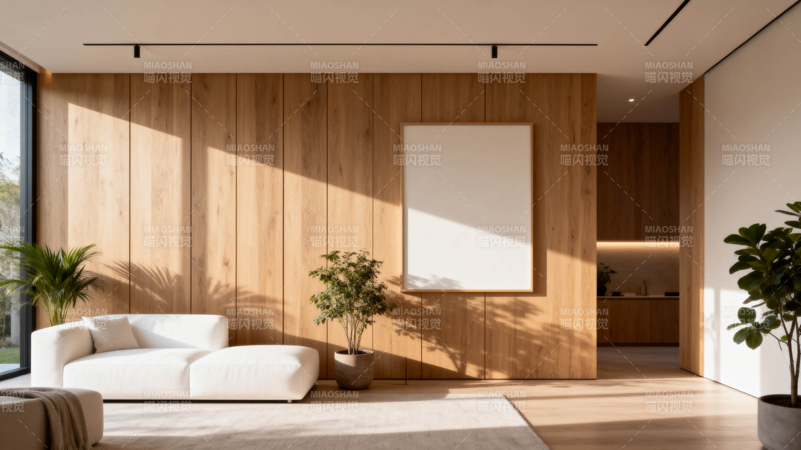 现代简约木质客厅图片