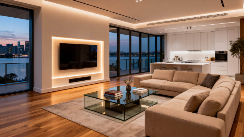 现代客厅全景图片