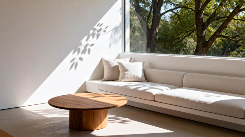 阳光下的简约客厅图片