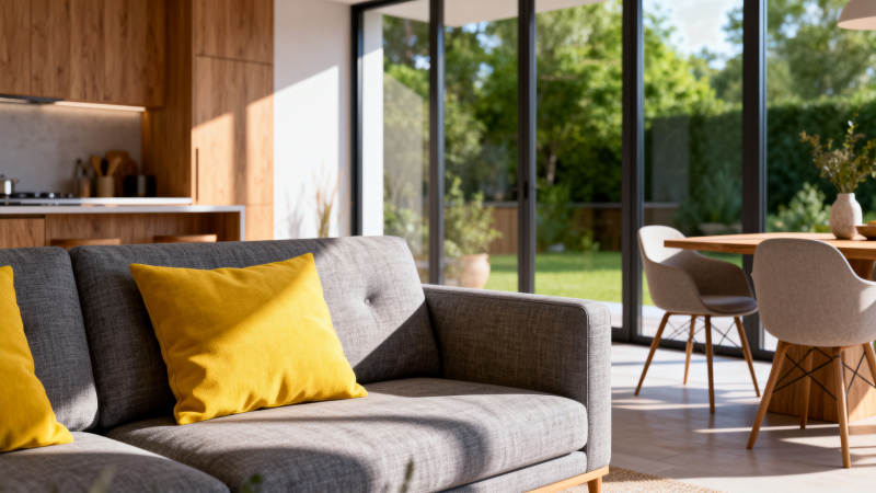 现代客厅阳光明媚图片