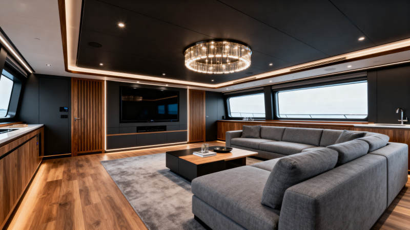 豪华游艇客厅图片