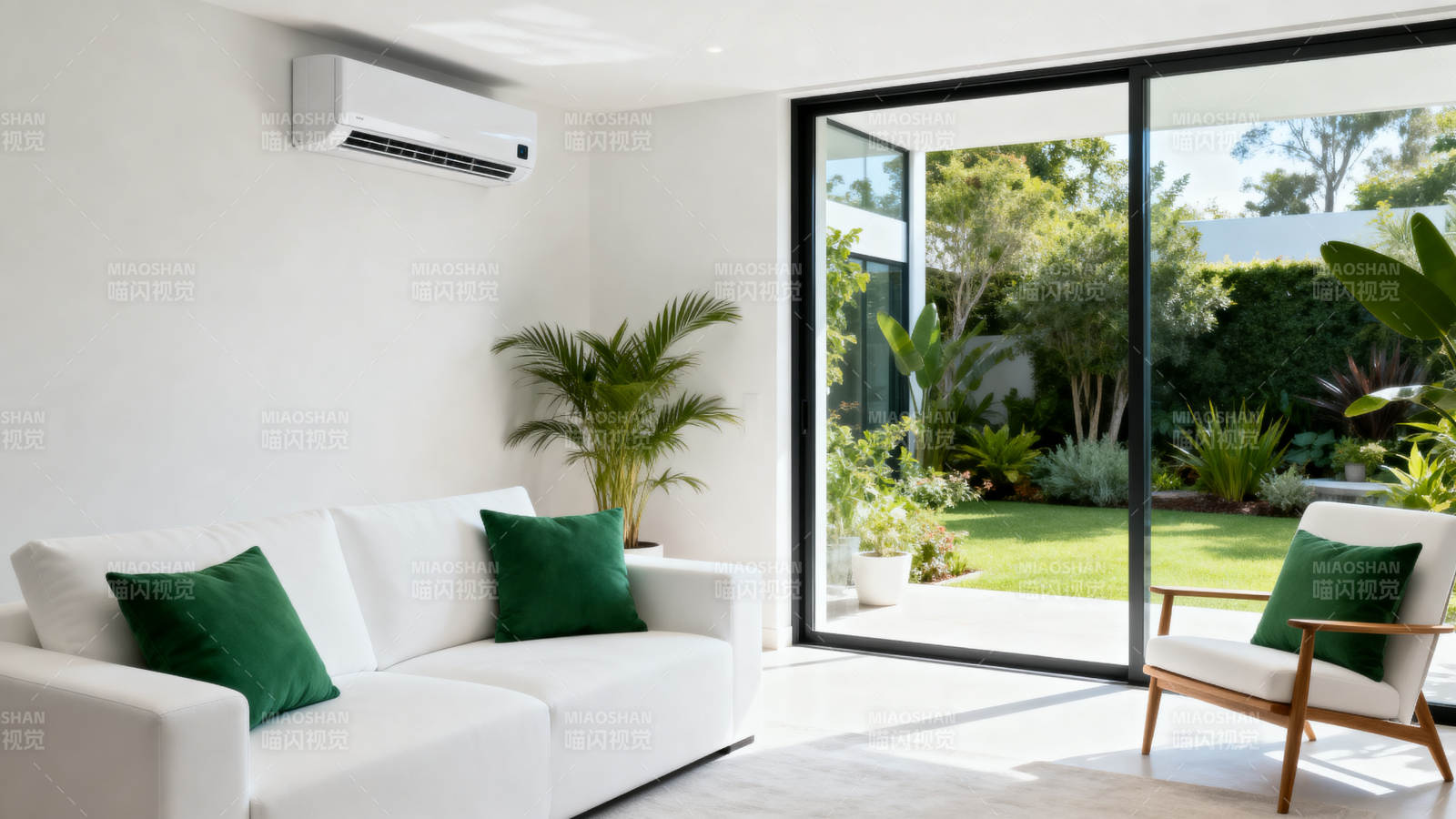 现代客厅绿意盎然图片