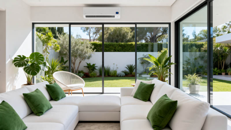 现代客厅绿意盎然图片