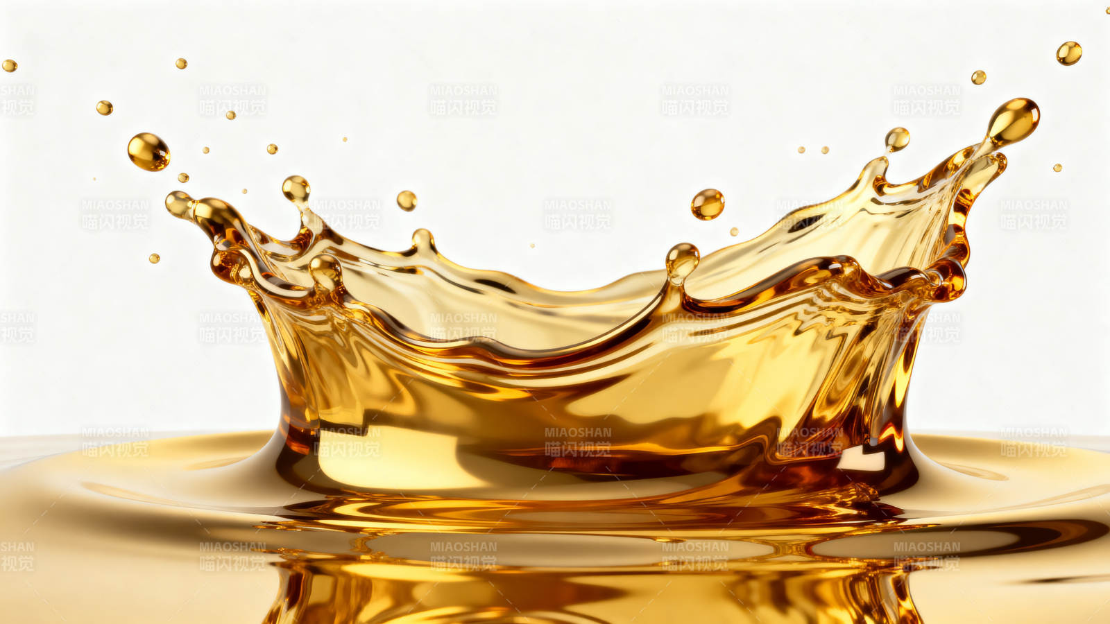 金色液体飞溅瞬间图片