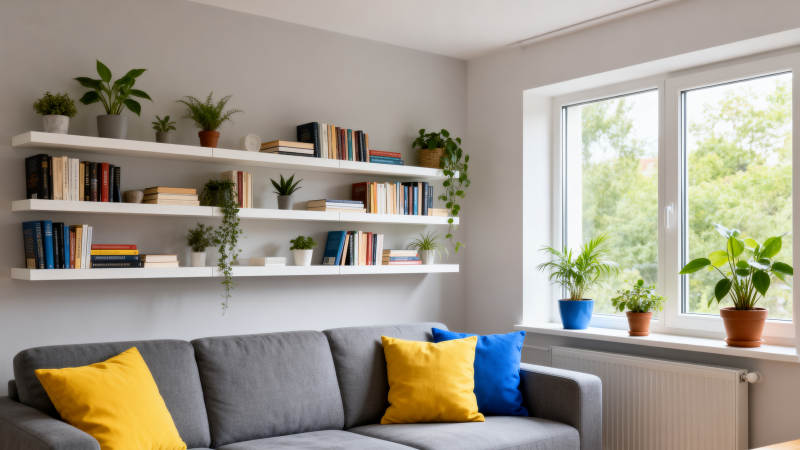 温馨客厅绿植点缀图片