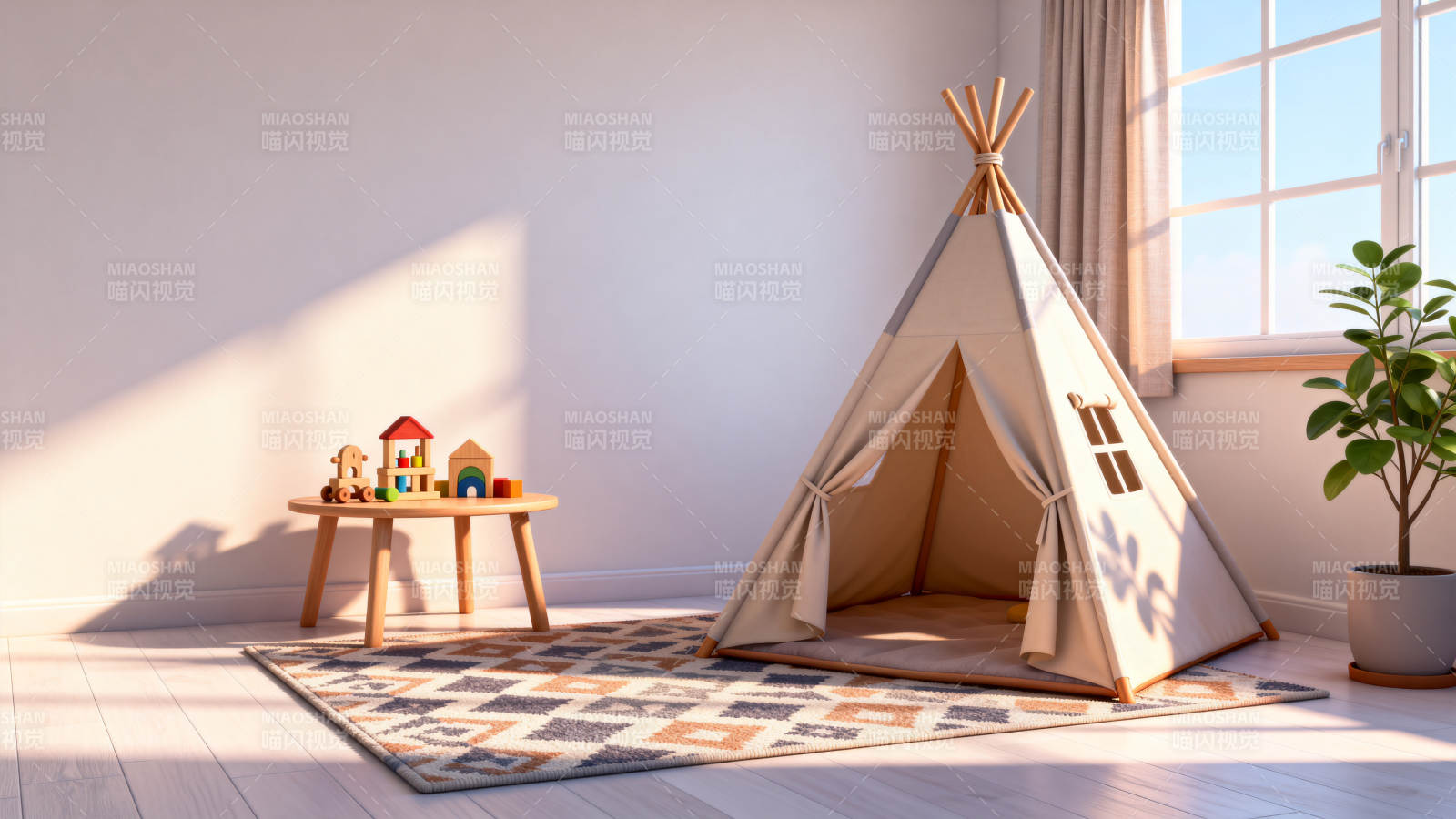 温馨儿童帐篷房图片