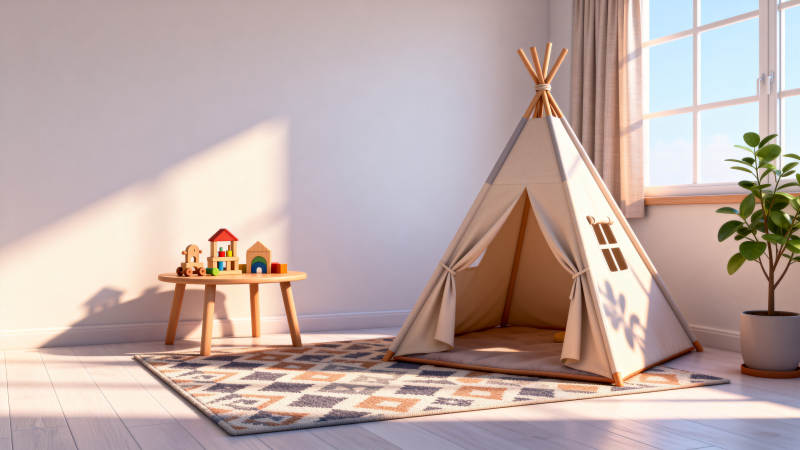 温馨儿童帐篷房图片