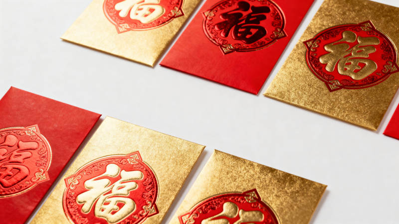 福字红包迎新春图片