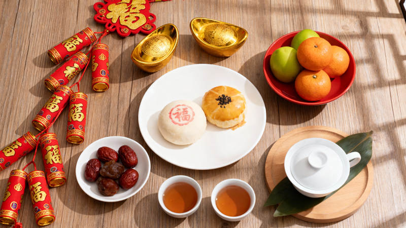 春节团圆茶点图片